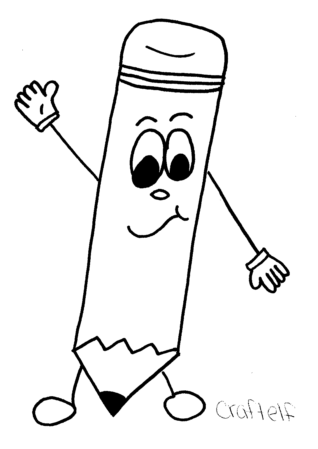 pencil man coloring page